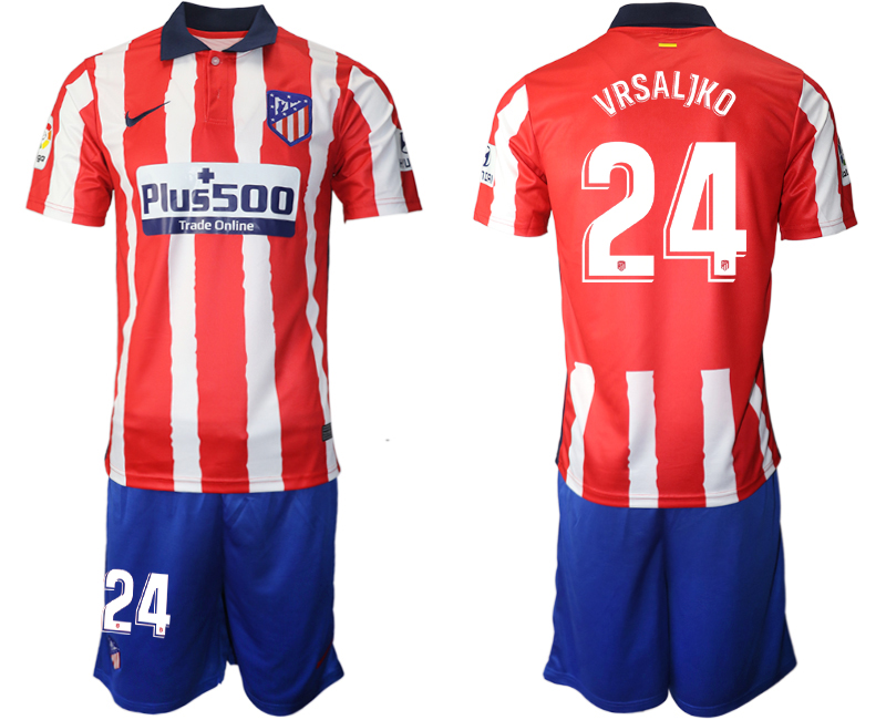 2020-21 Atlético Madrid home 24# VRSALJKO soccer jerseys