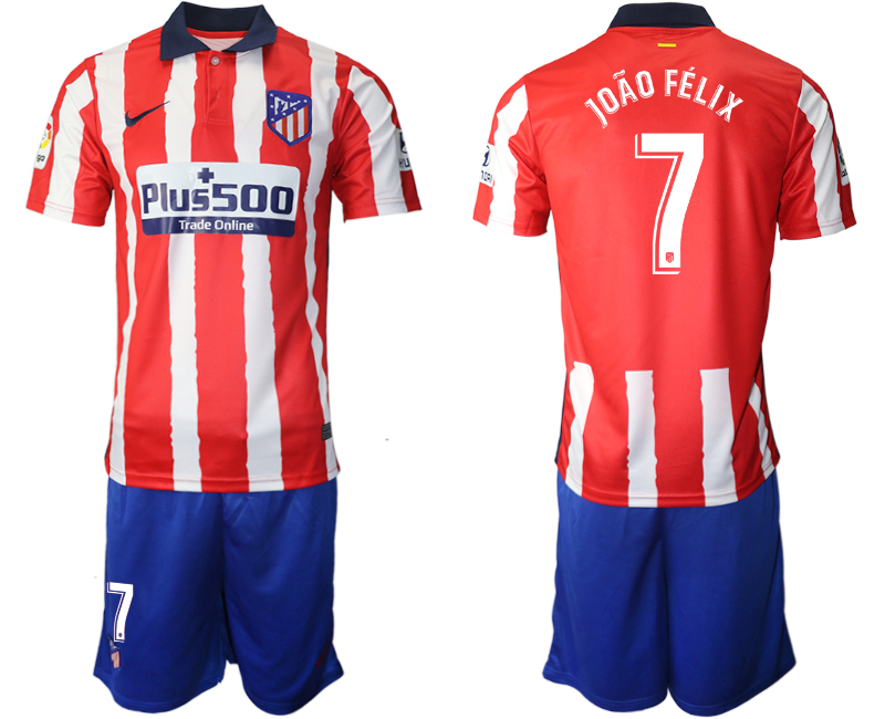 2020-21 Atlético Madrid home 7# JOAO FELIX soccer jerseys