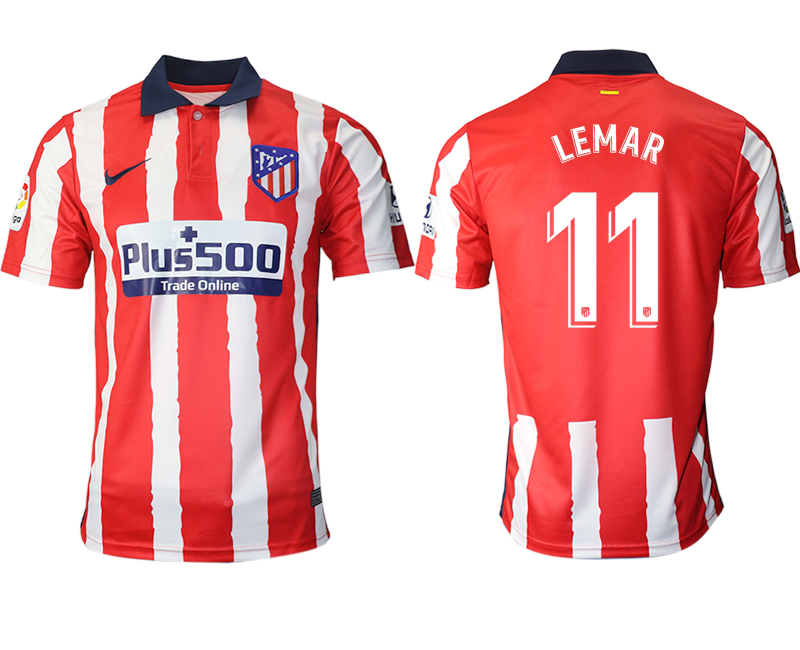 2020-21 Atlético Madrid home aaa version 11# LEMAR soccer jerseys