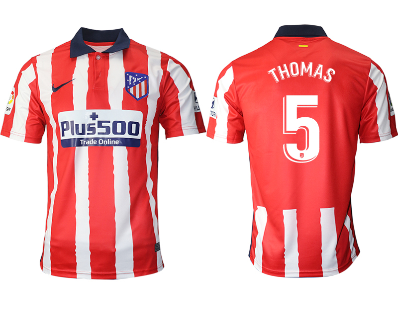 2020-21 Atlético Madrid home aaa version 5# THOMAS soccer jerseys