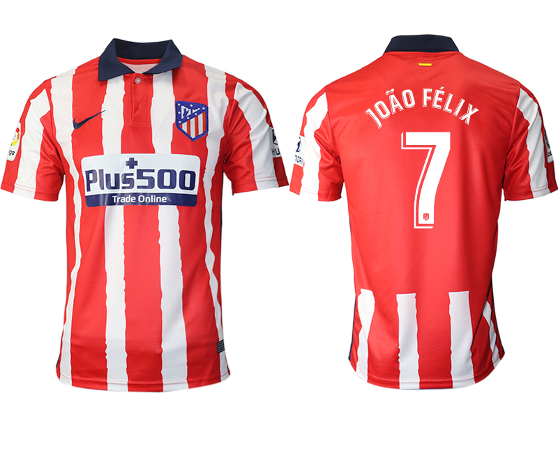 2020-21 Atlético Madrid home aaa version 7# JOAO FELIX soccer jerseys