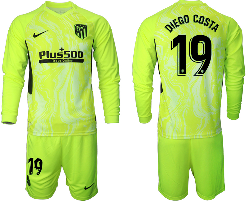 2020-21 Atletico Madrid away  19# DIEGO COSTA long sleeve soccer jerseys