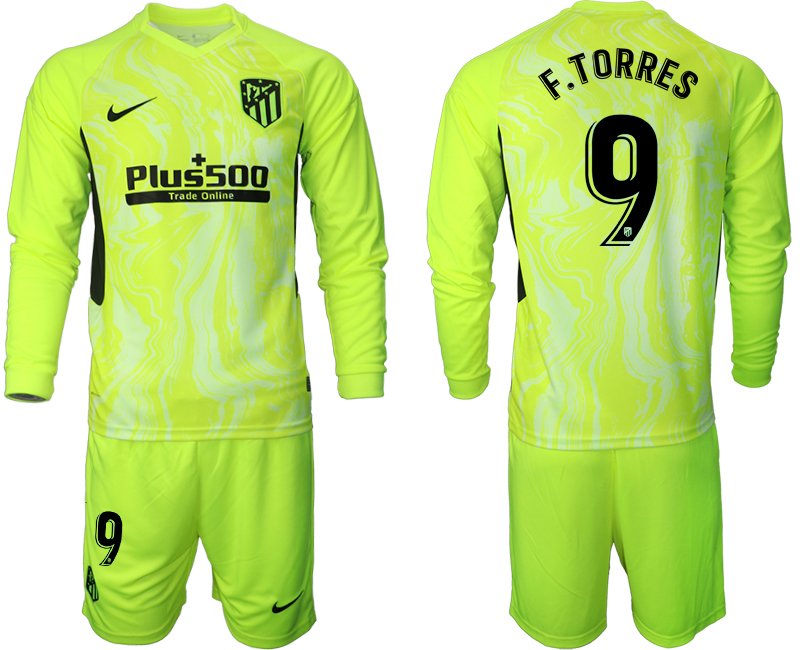 2020-21 Atletico Madrid away  9# F.TORRES long sleeve soccer jerseys