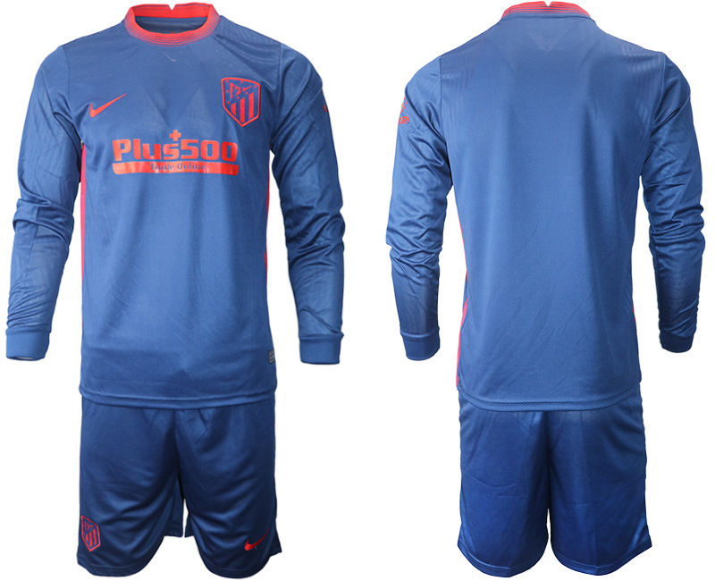 2020-21 Atletico Madrid away long sleeve soccer jerseys