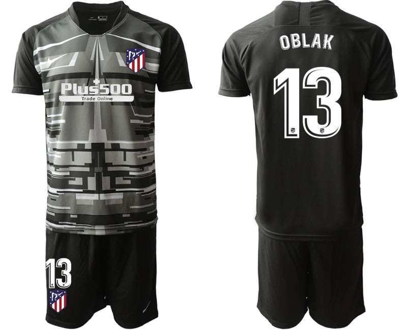 2020-21 Atletico Madrid black goalkeeper 13# OBLAK soccer jerseys.