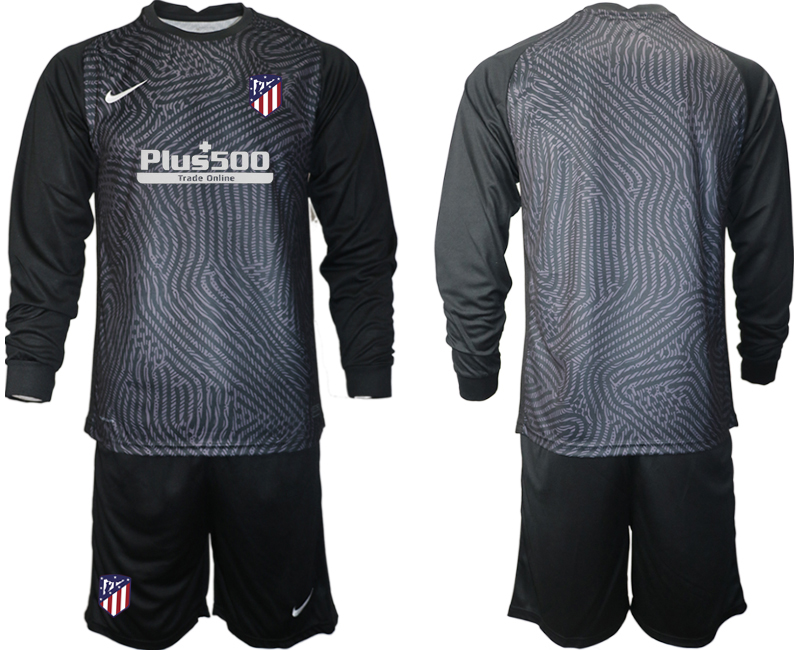 2020-21 Atletico Madrid black goalkeeper long sleeve soccer jerseys