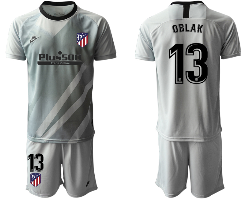 2020-21 Atletico Madrid gray goalkeeper 13# OBLAK soccer jerseys.