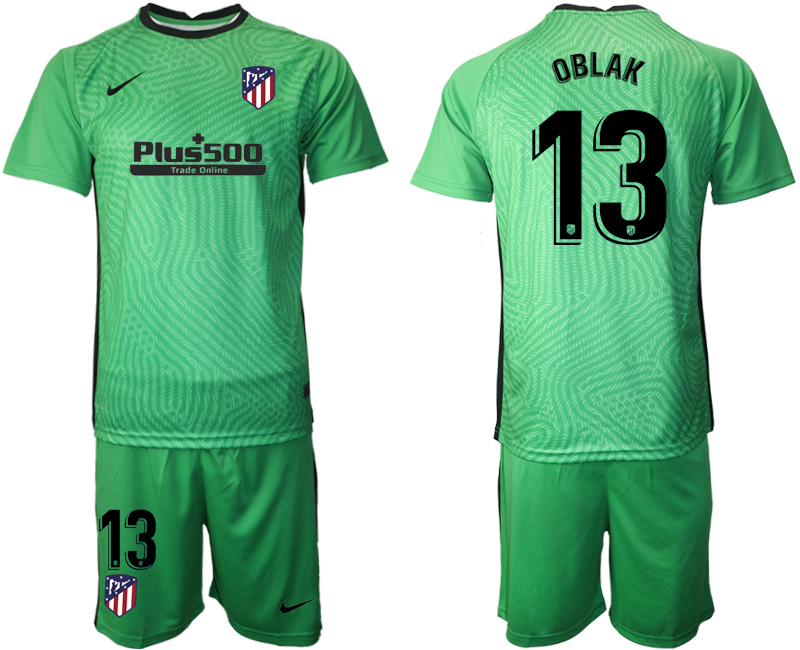 2020-21 Atletico Madrid green goalkeeper 13# OBLAK soccer jerseys