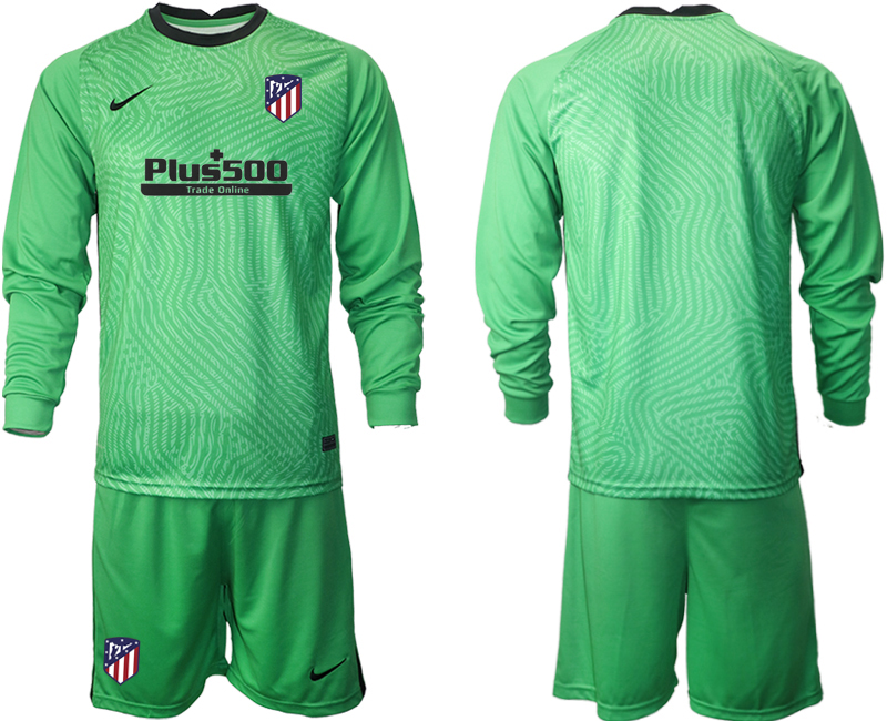 2020-21 Atletico Madrid green goalkeeper long sleeve soccer jerseys