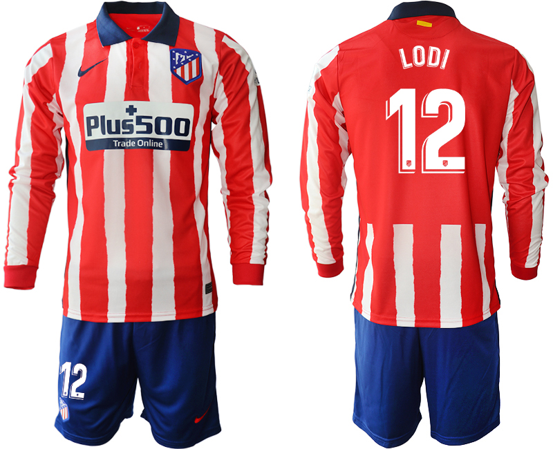 2020-21 Atletico Madrid home 12# LODI long sleeve soccer jerseys