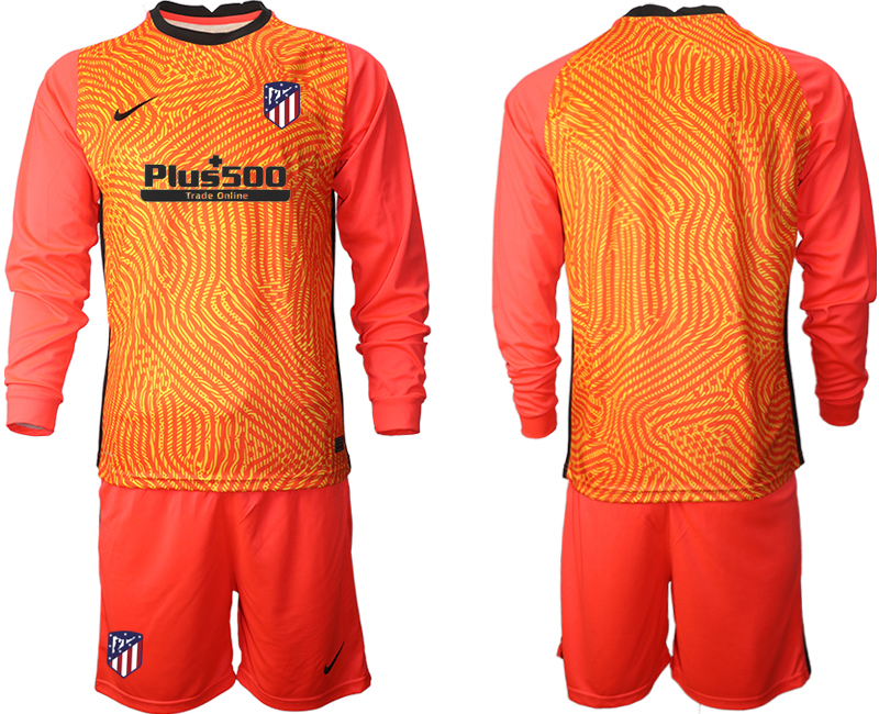 2020-21 Atletico Madrid red goalkeeper long sleeve soccer jerseys