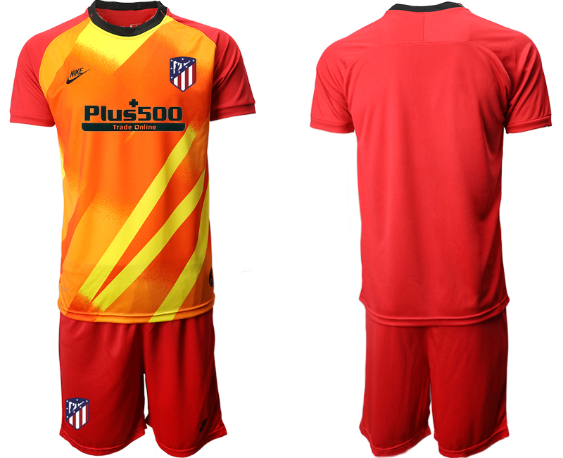 2020-21 Atletico Madrid red goalkeeper soccer jerseys.