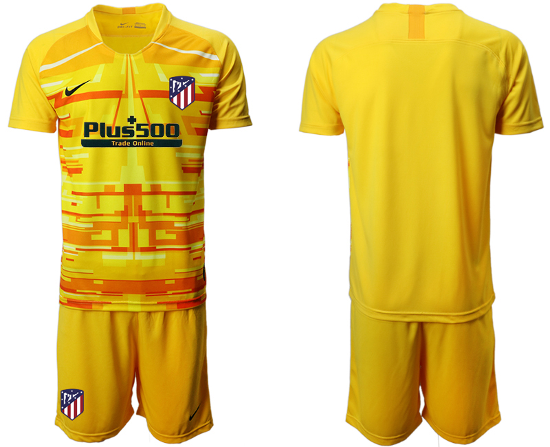 2020-21 Atletico Madrid yellow goalkeeper soccer jerseys.