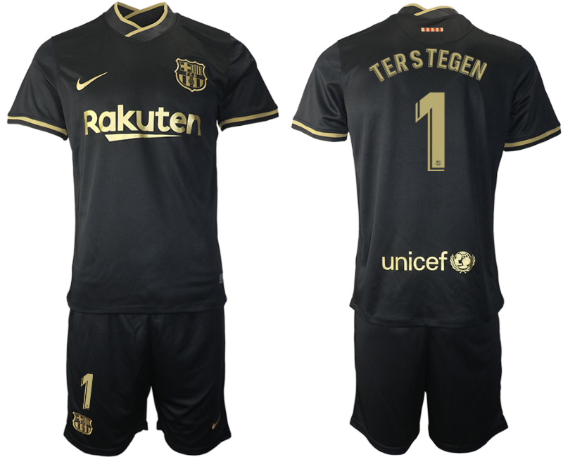 2020-21 Barcelona 1 TERS TEGEN Away Soccer Jersey