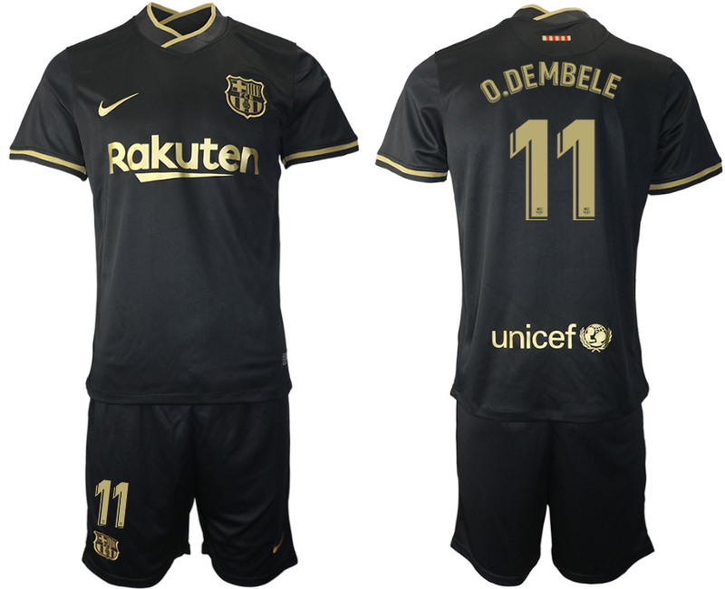 2020-21 Barcelona 11 O.DEMBELE Away Soccer Jersey