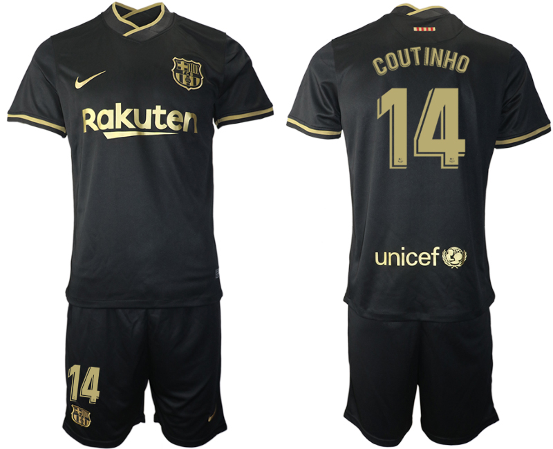 2020-21 Barcelona 14 COUTINHO Away Soccer Jersey