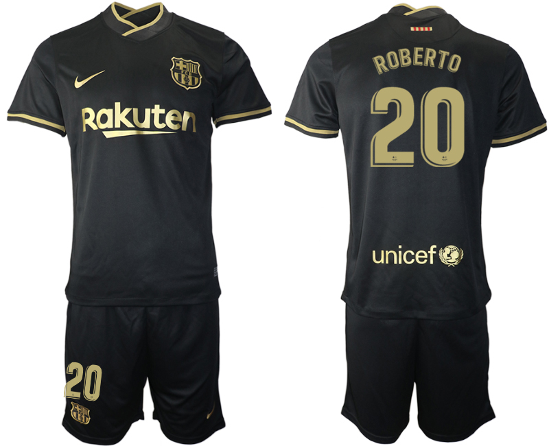 2020-21 Barcelona 20 ROBERTO Away Soccer Jersey