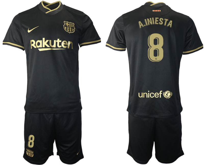 2020-21 Barcelona 8 A.INIESTA Away Soccer Jersey