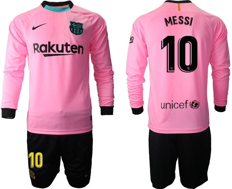 2020-21 Barcelona away  10# MESSI long sleeve soccer jerseys