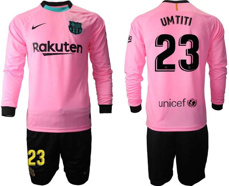 2020-21 Barcelona away  23# UMTITI long sleeve soccer jerseys