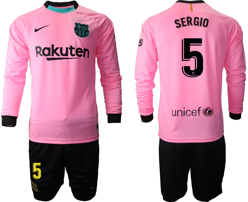 2020-21 Barcelona away  5# SERGIO long sleeve soccer jerseys