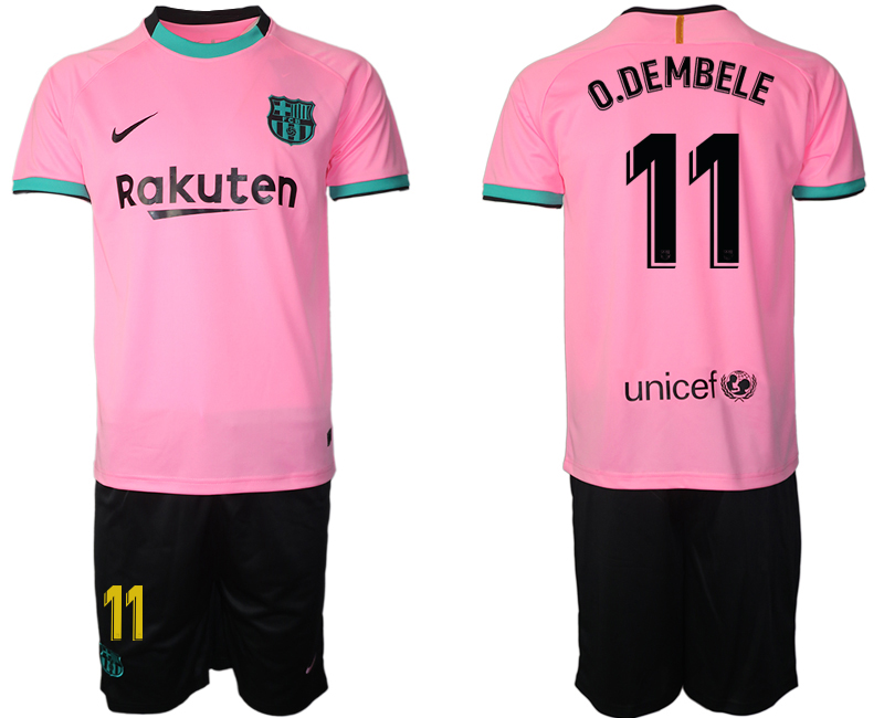 2020-21 Barcelona away 11# O.DEMBELE soccer jerseys