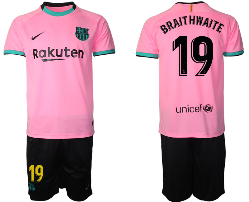 2020-21 Barcelona away 19# BRAITHWAITE soccer jerseys