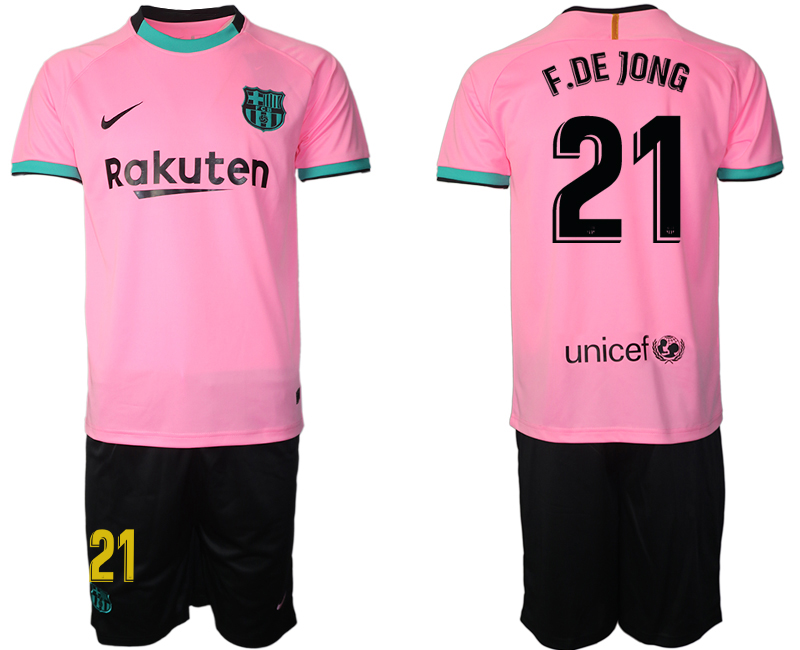 2020-21 Barcelona away 21# F.DEJONG soccer jerseys