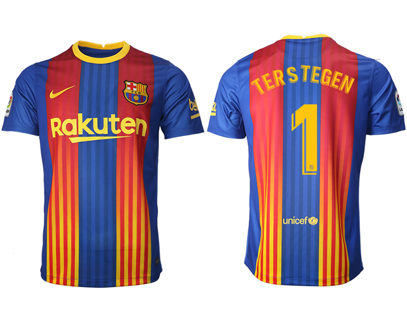 2020-21 Barcelona away aaa version 1# TER STEGEN soccer jerseys.