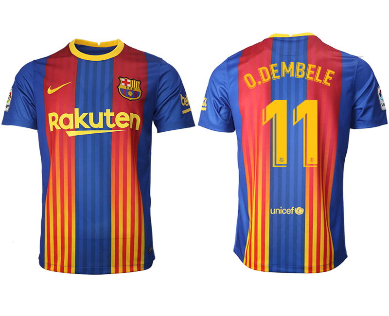 2020-21 Barcelona away aaa version 11# O.DEMBELE soccer jerseys.