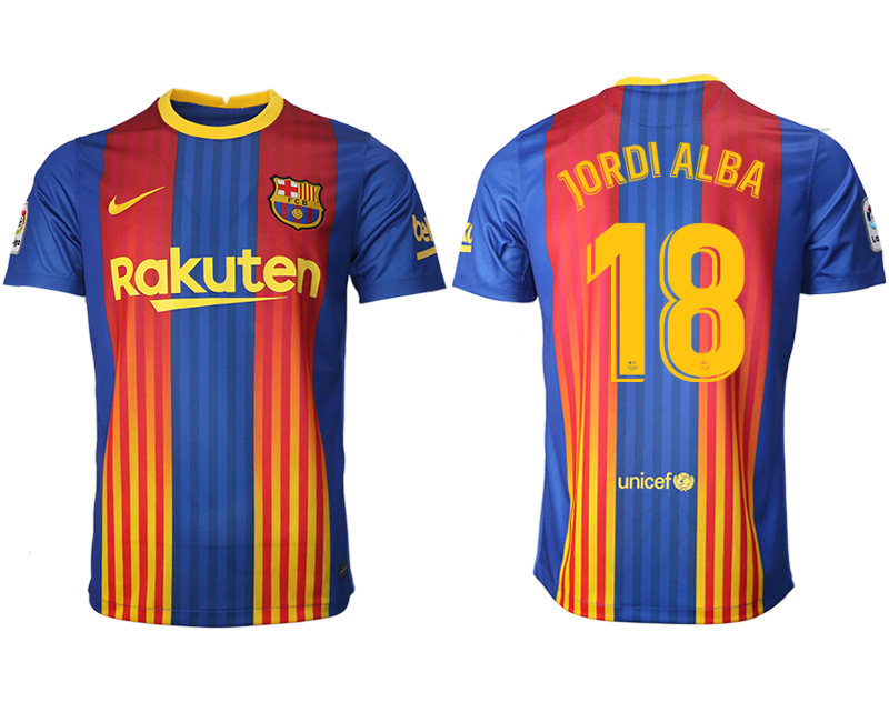 2020-21 Barcelona away aaa version 18# JORDI ALBA soccer jerseys.