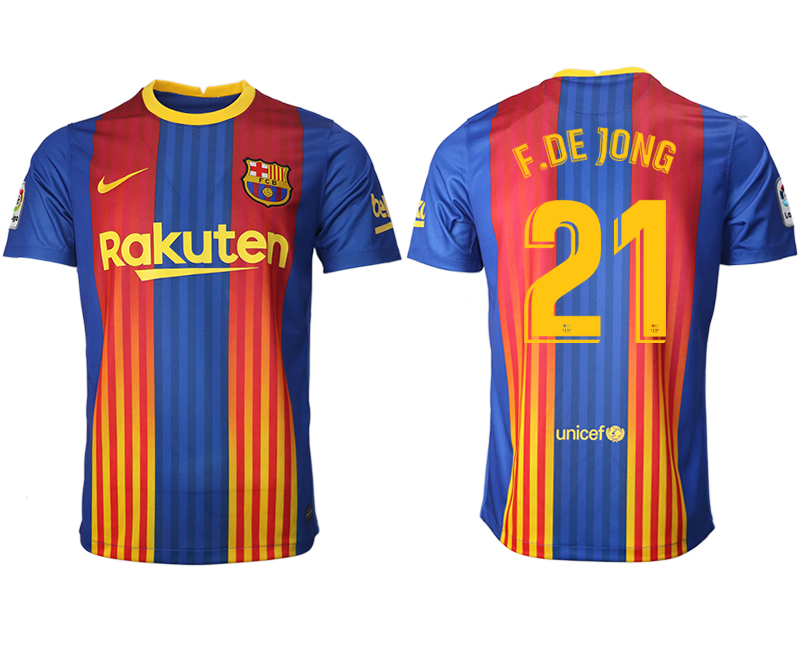 2020-21 Barcelona away aaa version 21# F.DE JONG soccer jerseys.