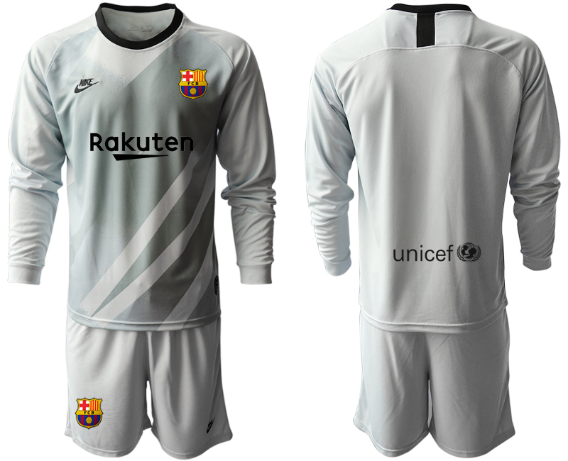 2020-21 Barcelona gray goalkeeper long sleeve soccer jerseys.