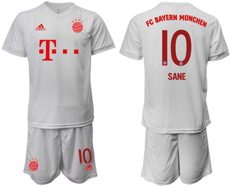 2020-21 Bayern München away white goalkeeper 10# SANE soccer jersey