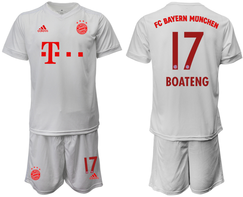 2020-21 Bayern München away white goalkeeper 17# BOATENG soccer jersey