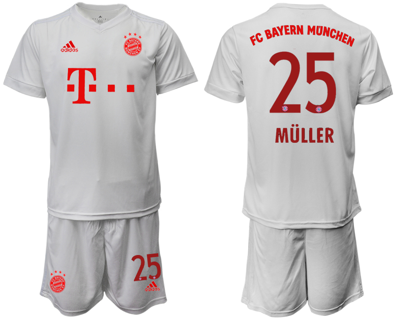 2020-21 Bayern München away white goalkeeper 25# MULLER soccer jersey