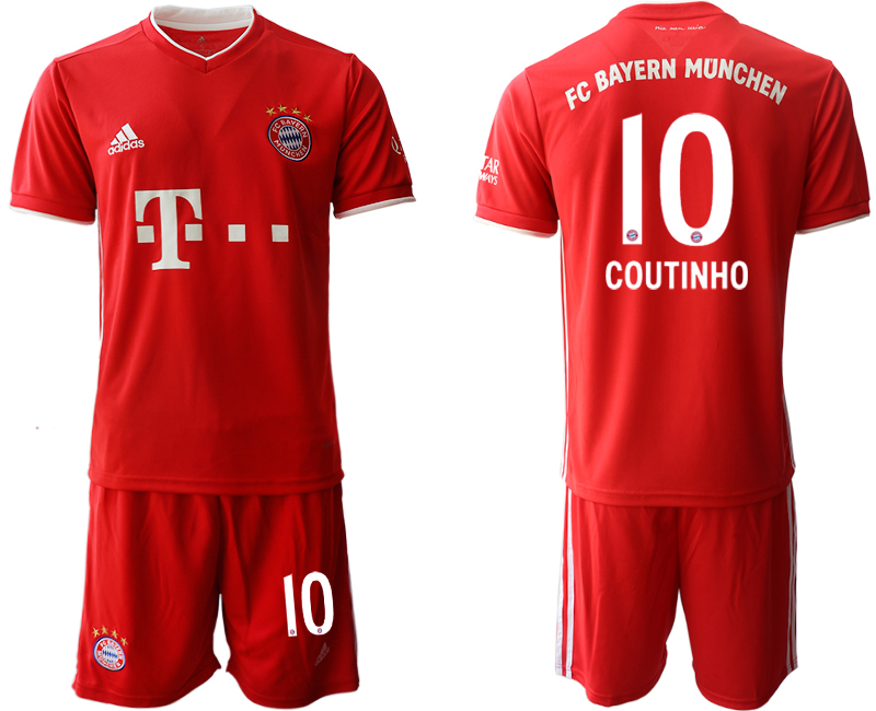 2020-21 Bayern Munich 10 COUTINHO Home Soccer Jersey