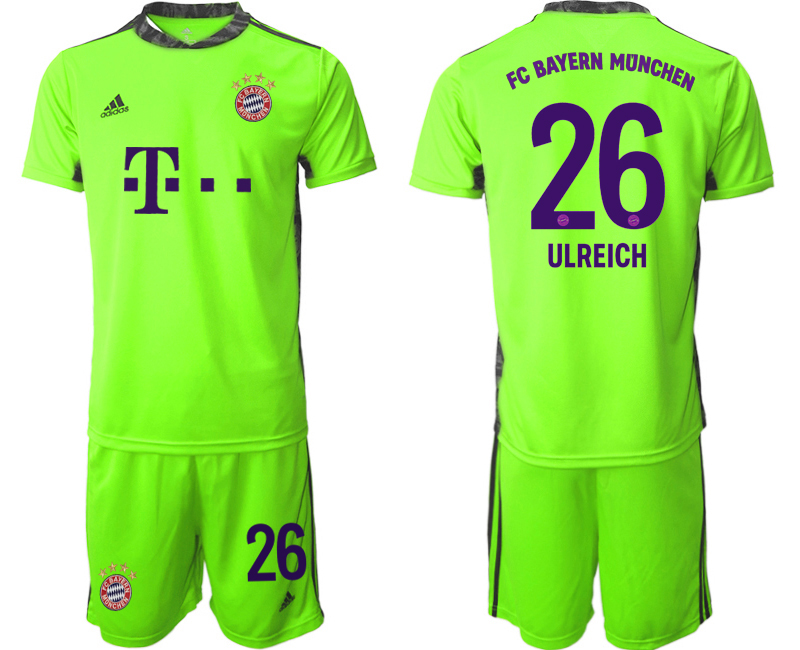 2020-21 Bayern Munich Fluorescent 26 ULREICH Green Soccer Jersey