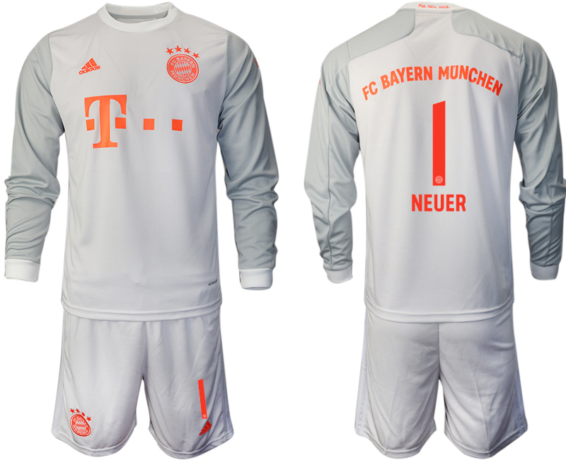 2020-21 Bayern Munich away 1# NEUER long sleeve soccer jerseys