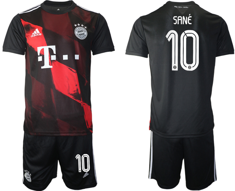 2020-21 Bayern Munich away 10# SANE black soccer jerseys