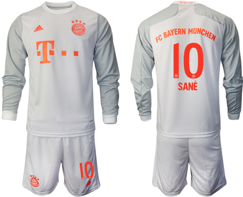 2020-21 Bayern Munich away 10# SANE long sleeve soccer jerseys