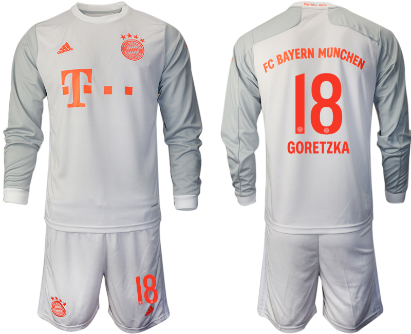 2020-21 Bayern Munich away 18# GORETZKA long sleeve soccer jerseys