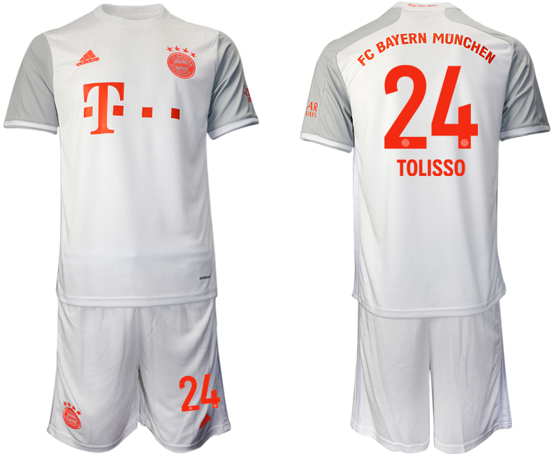 2020-21 Bayern Munich away 24# TOLISSO soccer jerseys