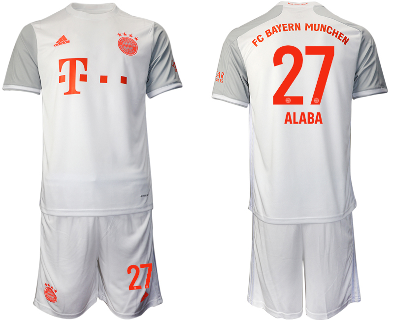 2020-21 Bayern Munich away 27# ALABA soccer jerseys