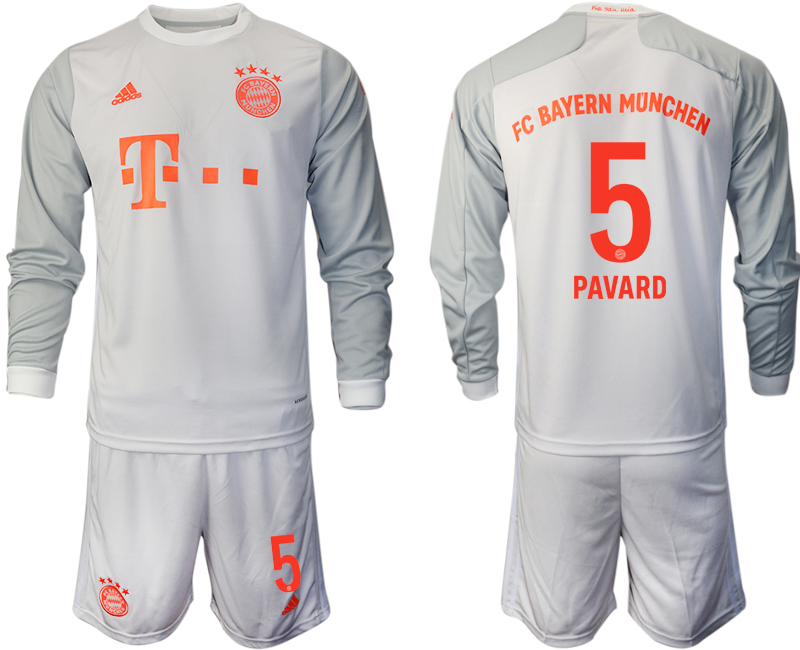 2020-21 Bayern Munich away 5# PAVARD long sleeve soccer jerseys