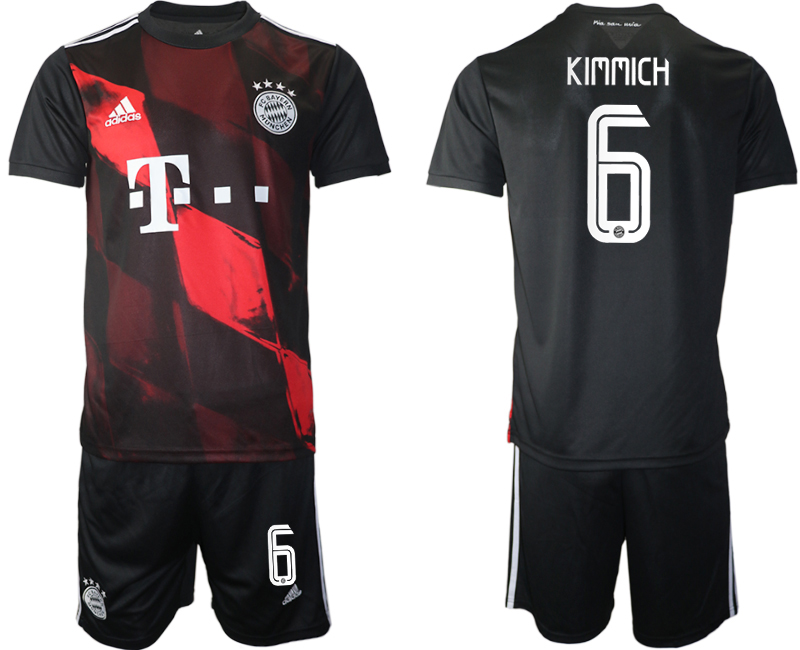 2020-21 Bayern Munich away 6# KIMMICH black soccer jerseys