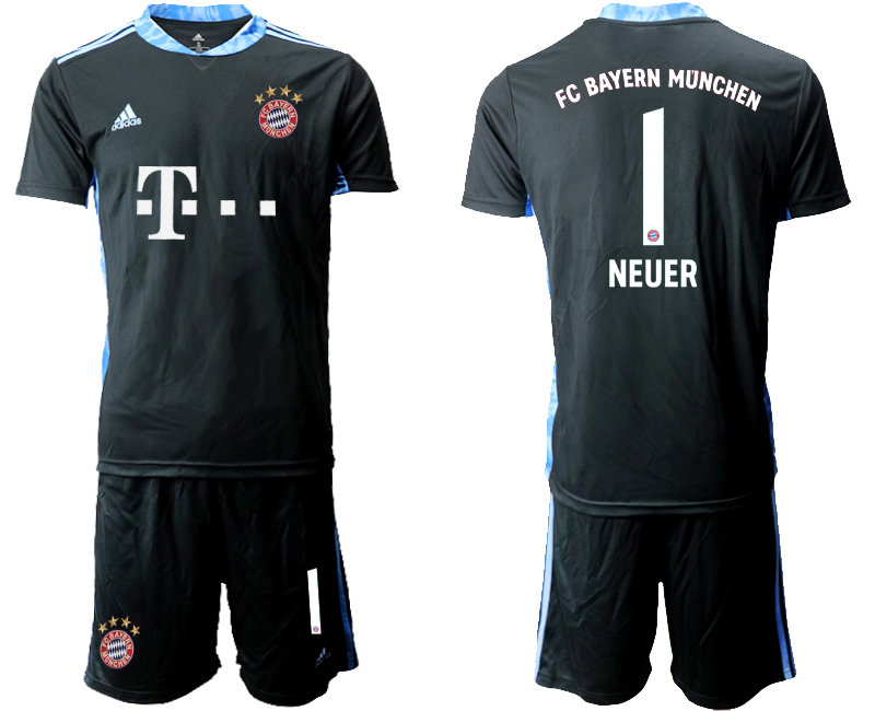 2020-21 Bayern Munich black goalkeeper 1# NEUER soccer jerseys