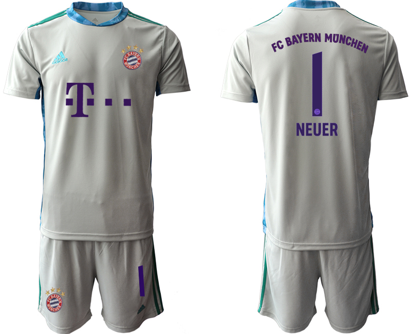 2020-21 Bayern Munich gray goalkeeper 1# NEUER soccer jerseys