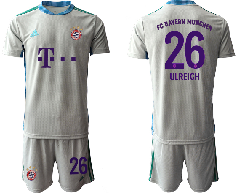 2020-21 Bayern Munich gray goalkeeper 26# ULREICH soccer jerseys