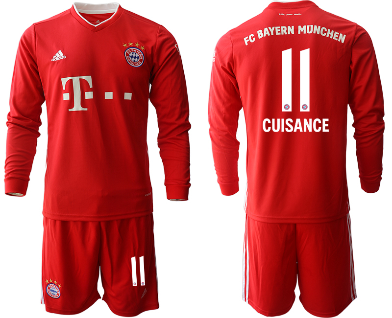 2020-21 Bayern Munich home 11# CUISANCE long sleeve soccer jerseys